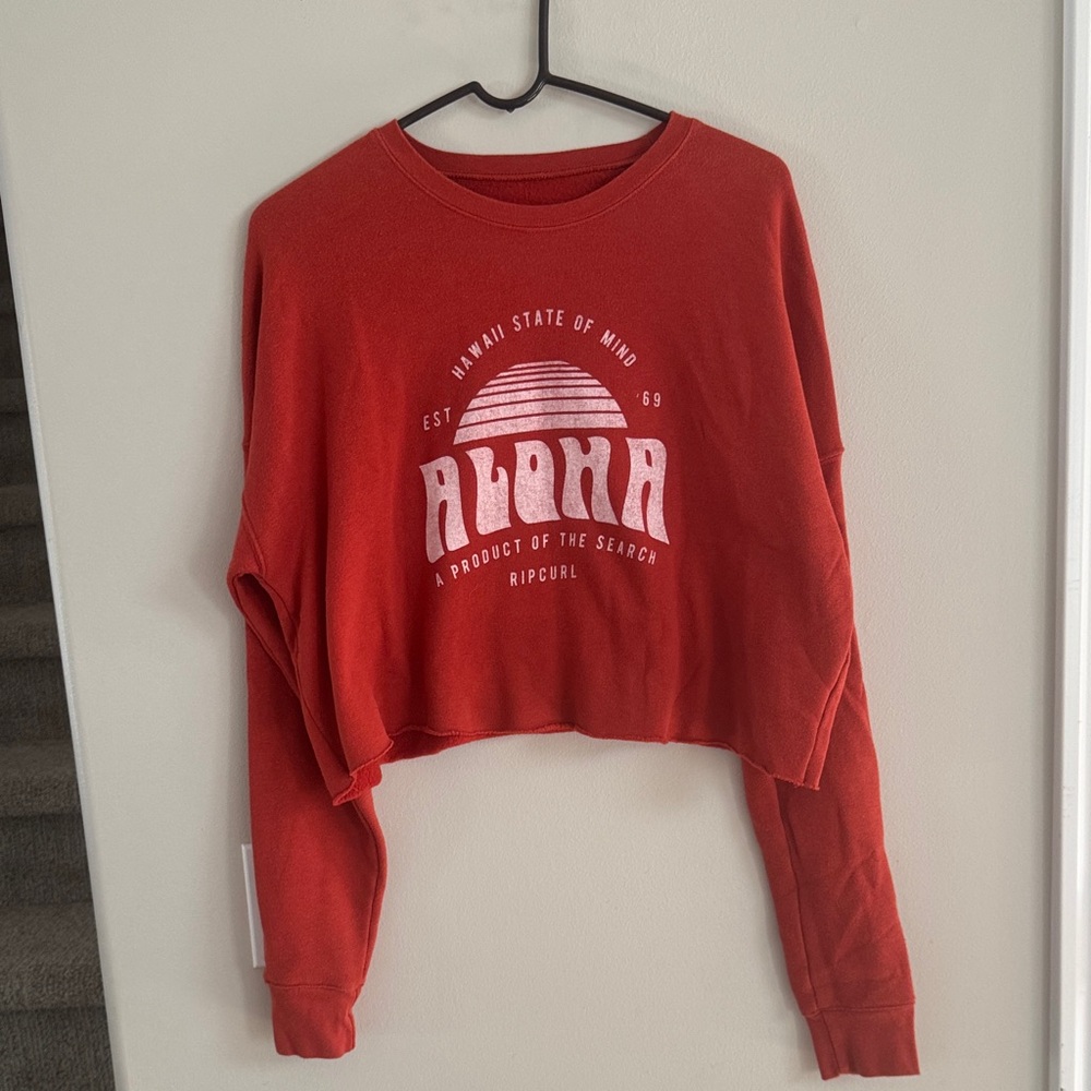 Rip Curl Women's Aloha Red Cropped Sweater